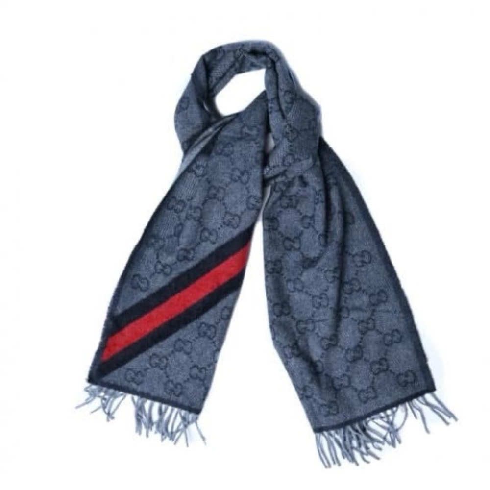 Gucci Blue & Red Scarf- BRAND NEW - Picture 2 of 11